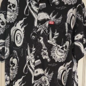 DIXXON Black and White Graphic Men's Shirt